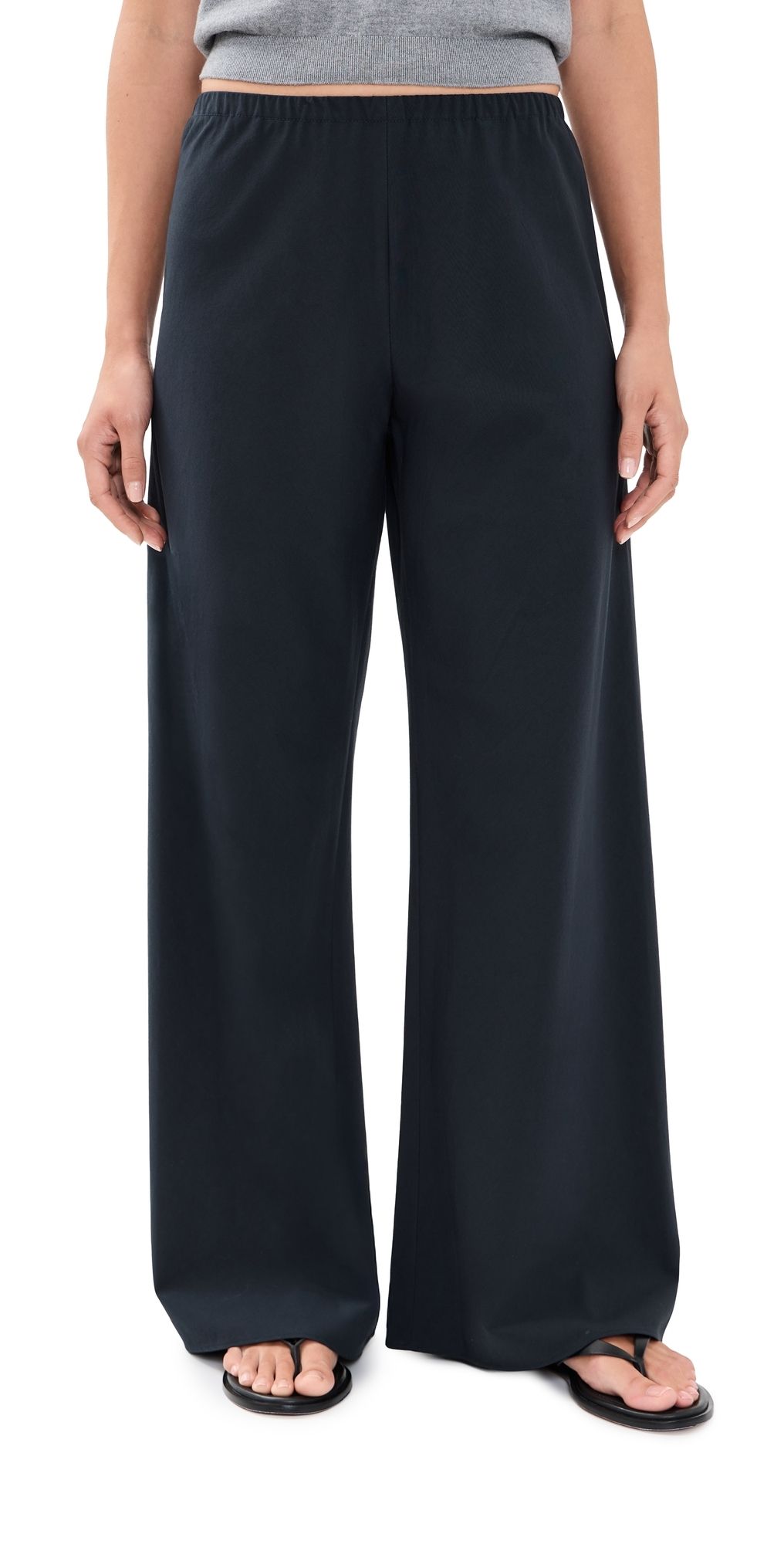 La Ligne Cotton Poplin Colby Pants NAVY S