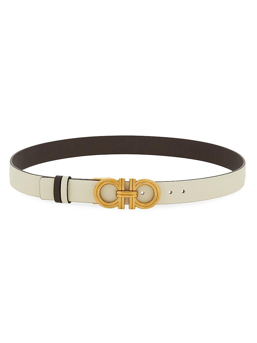 Women's Donna Reversible Leather Belt - Mascarpone