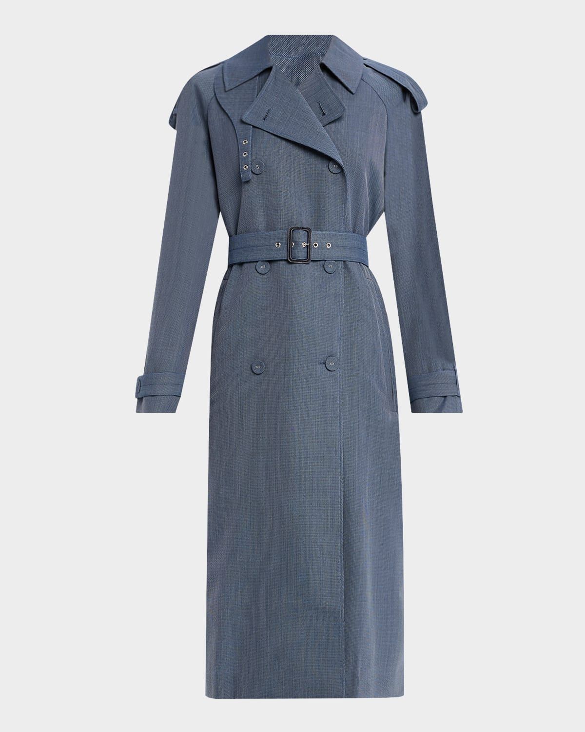Sakia Wool Melange Trench Coat