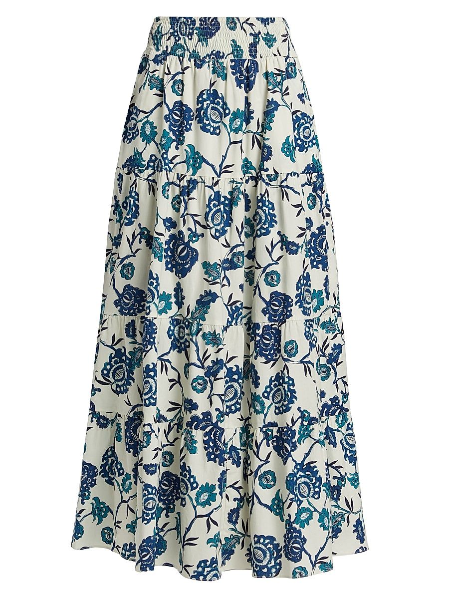 Women's Yelena Floral Maxi Skirt - Poplin - Size XL