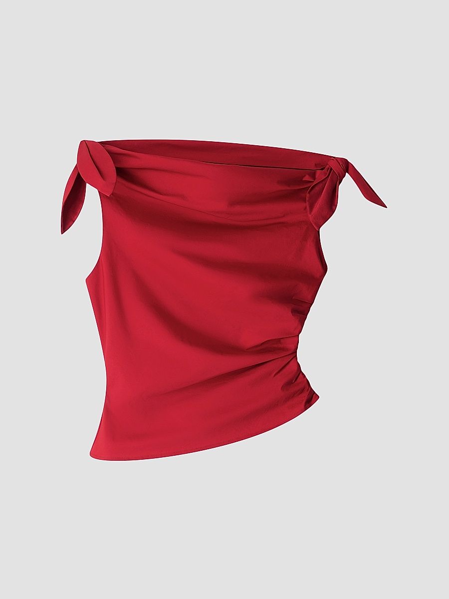 Women's Bellaria Cotton-Blend Top - Rouge - Size 14