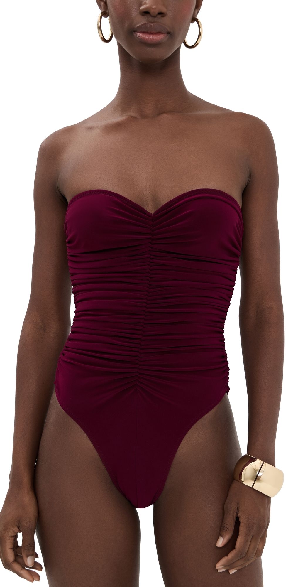 Norma Kamali Slinky Marissa One Piece Plum L