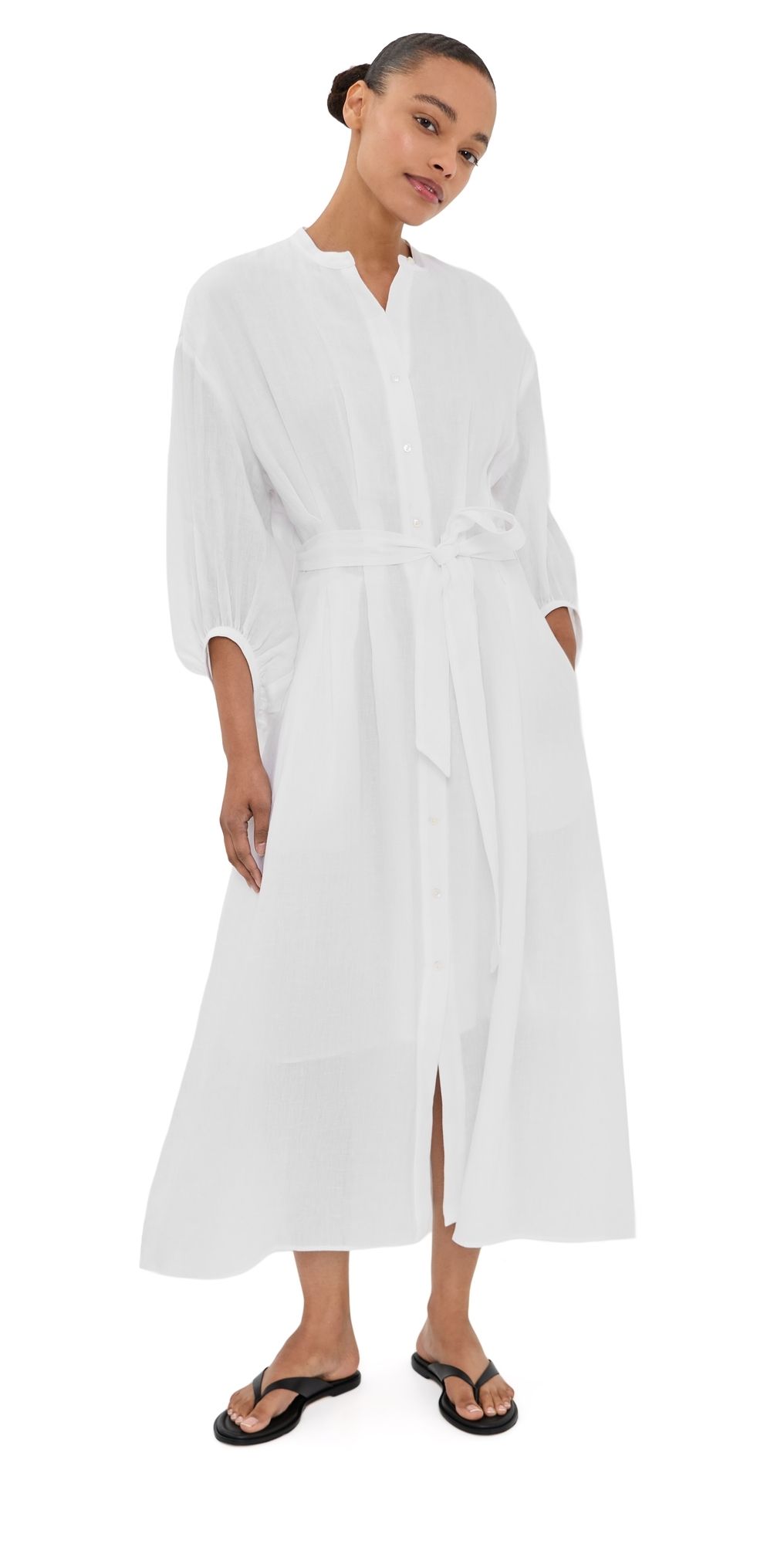 TWP Linen Maxi Dress White S
