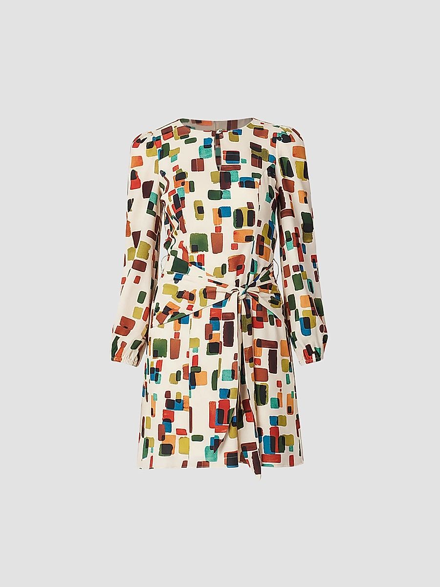 Shoshanna Women's Dani Printed A-Line Mini Dress - Ivory Multi - Size 12