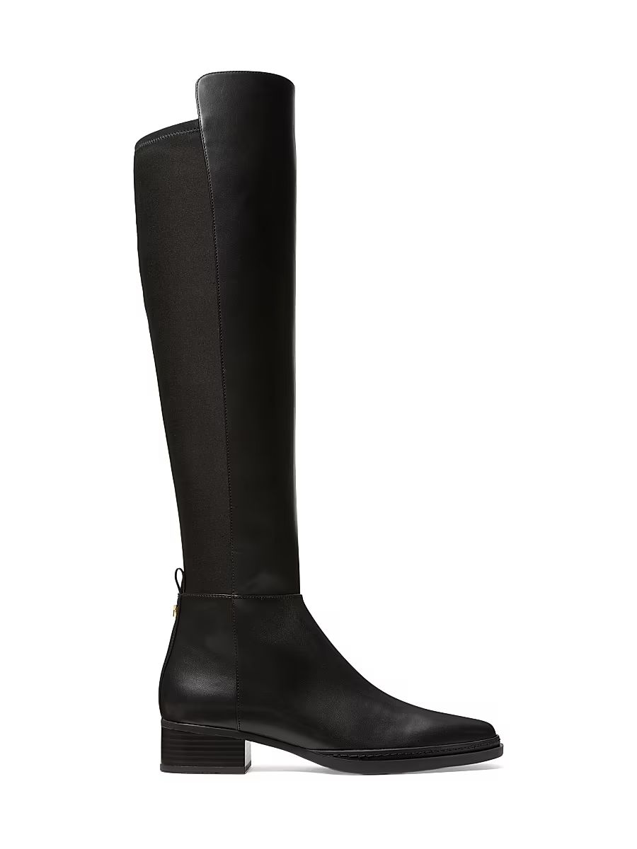 Women's Lex 40MM Stacked-Heel Knee-High Boots - Black - Size 6