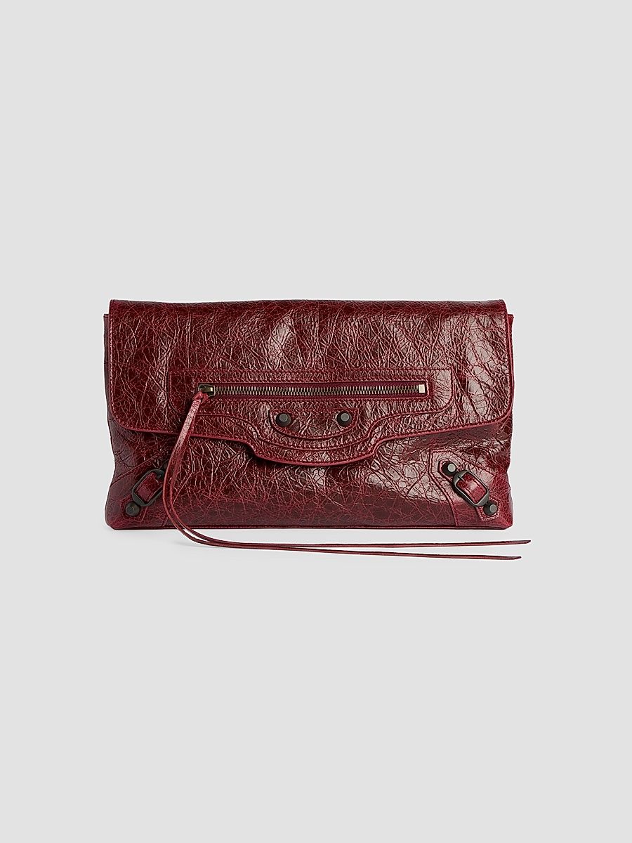 Balenciaga Women's Le City Clutch - Berry Red