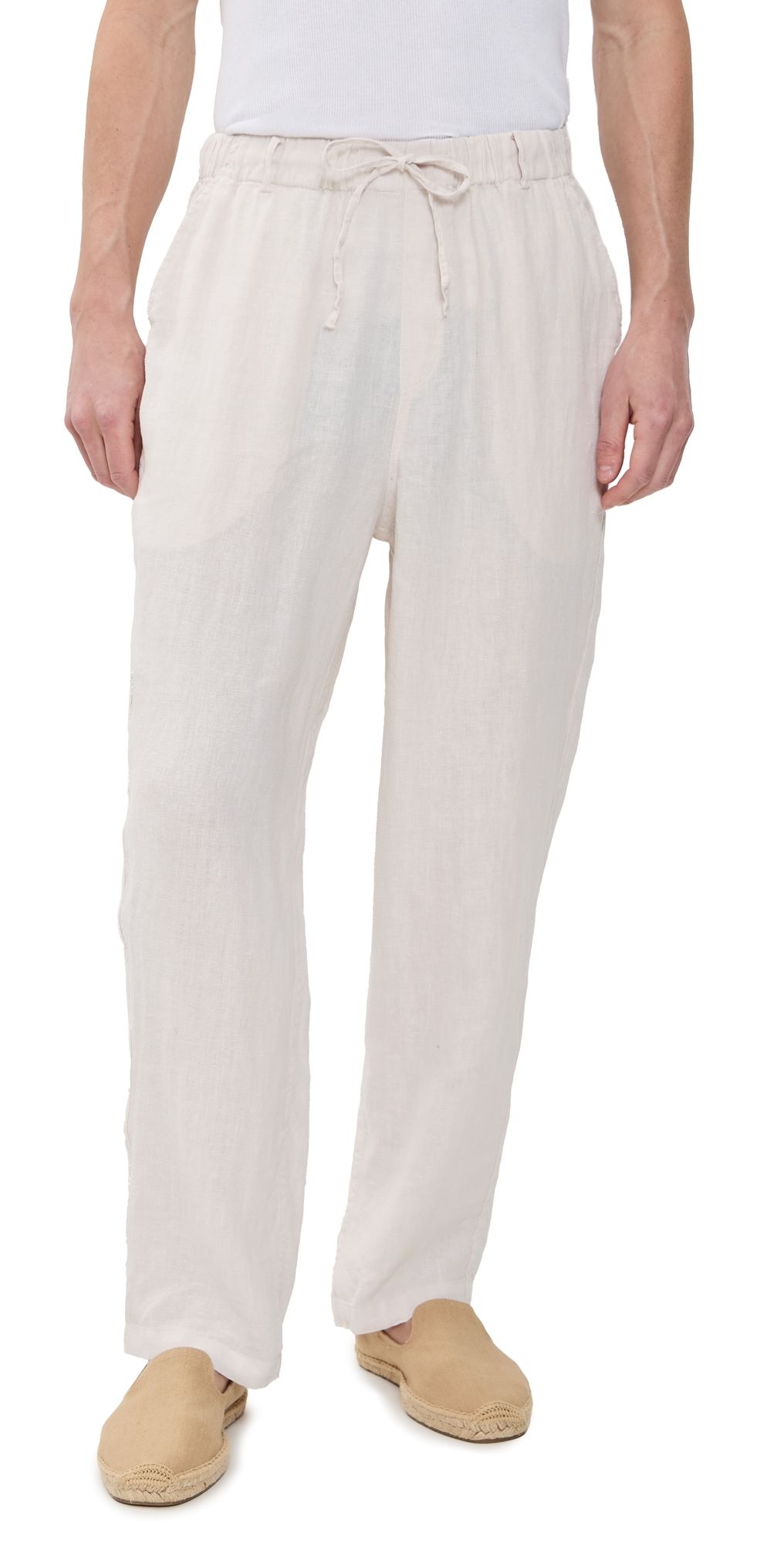 Bather Pearl Linen Leisure Pants Natural XXL