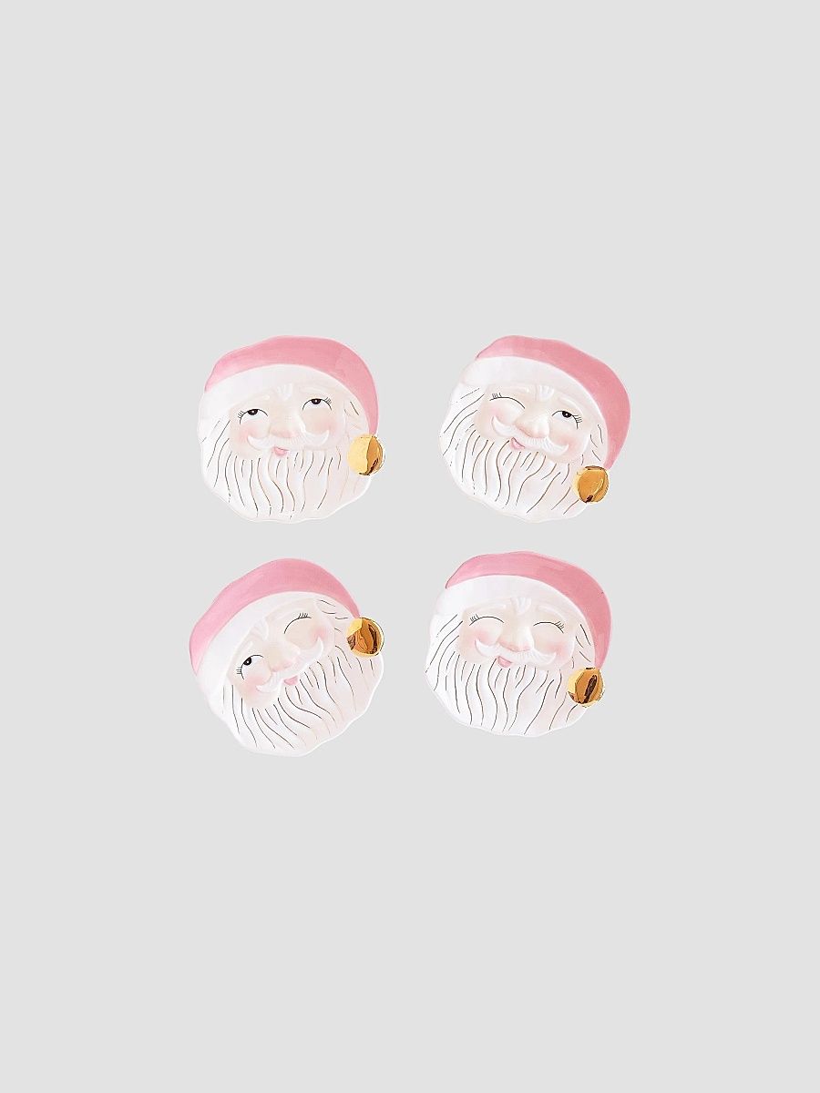 Papa Noel 4-Piece Cookie Plate Set