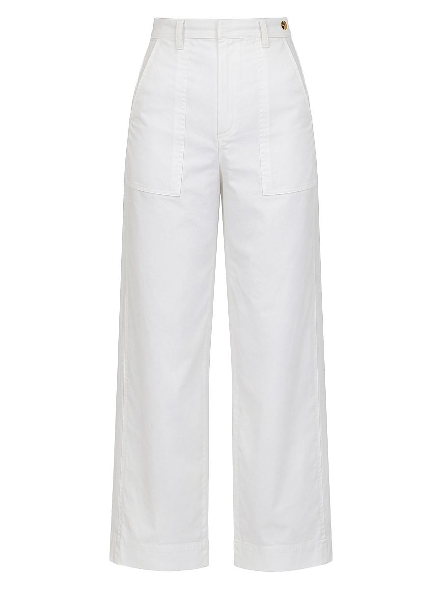 Women's Sailor Wide Leg Pants - White - Size 0