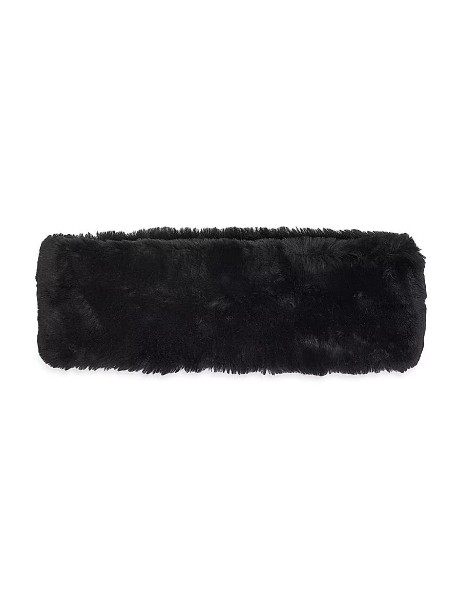 Women's Shearling Headband - Black