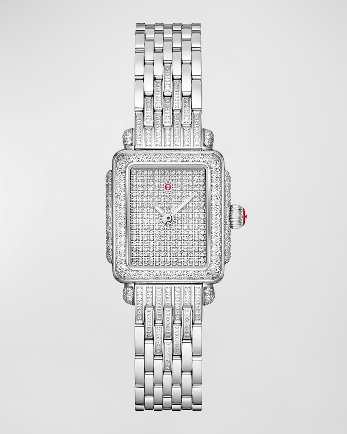 Special Edition Deco Mini Stainless Steel Pave Diamond Watch