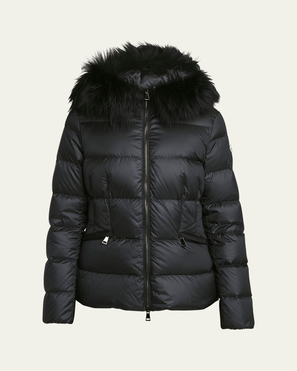 Boed Hooded Shearling-Trimmed Short Down Jacket