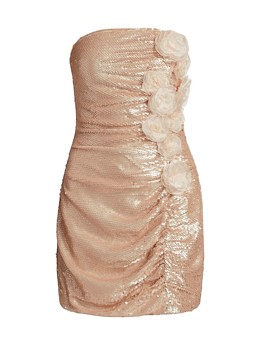 Women's Hendrix Strapless Minidress - Champange - Size Large