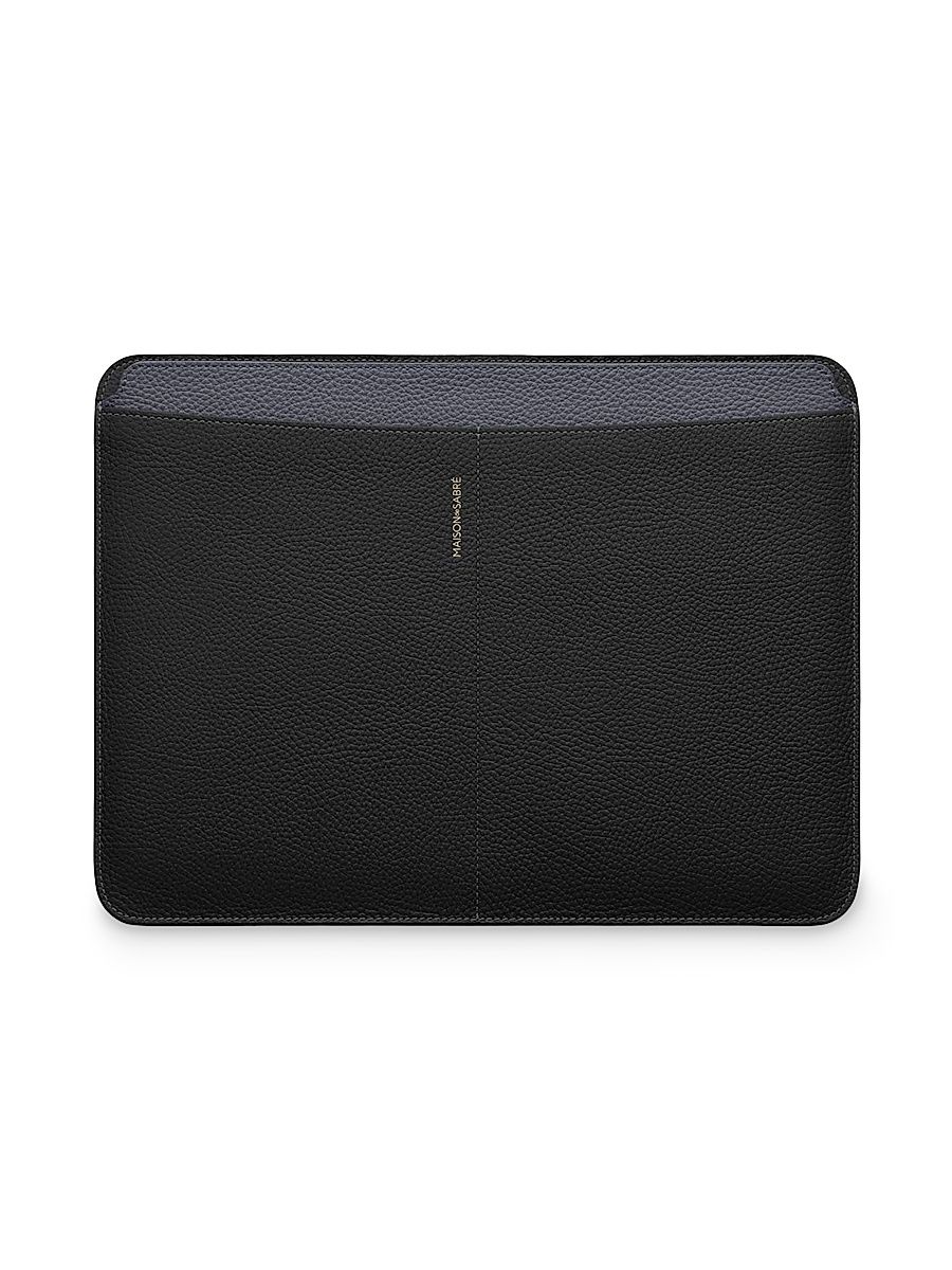 Leather Laptop Sleeve (16 inches) - Black Caviar