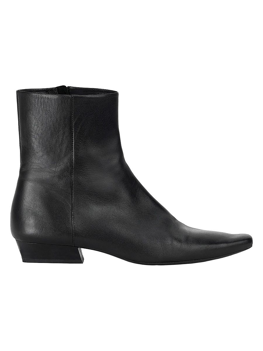 Women's Wally 25MM Leather Ankle Boots - Black - Size 8