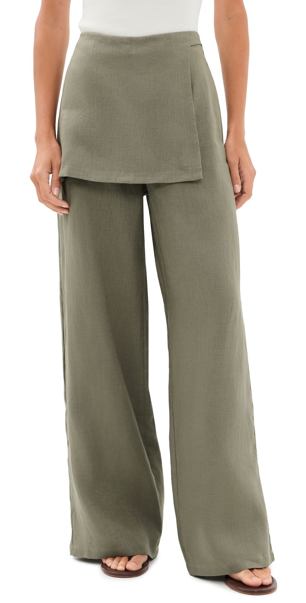 VRG GRL Musa Linen Pants Sage M