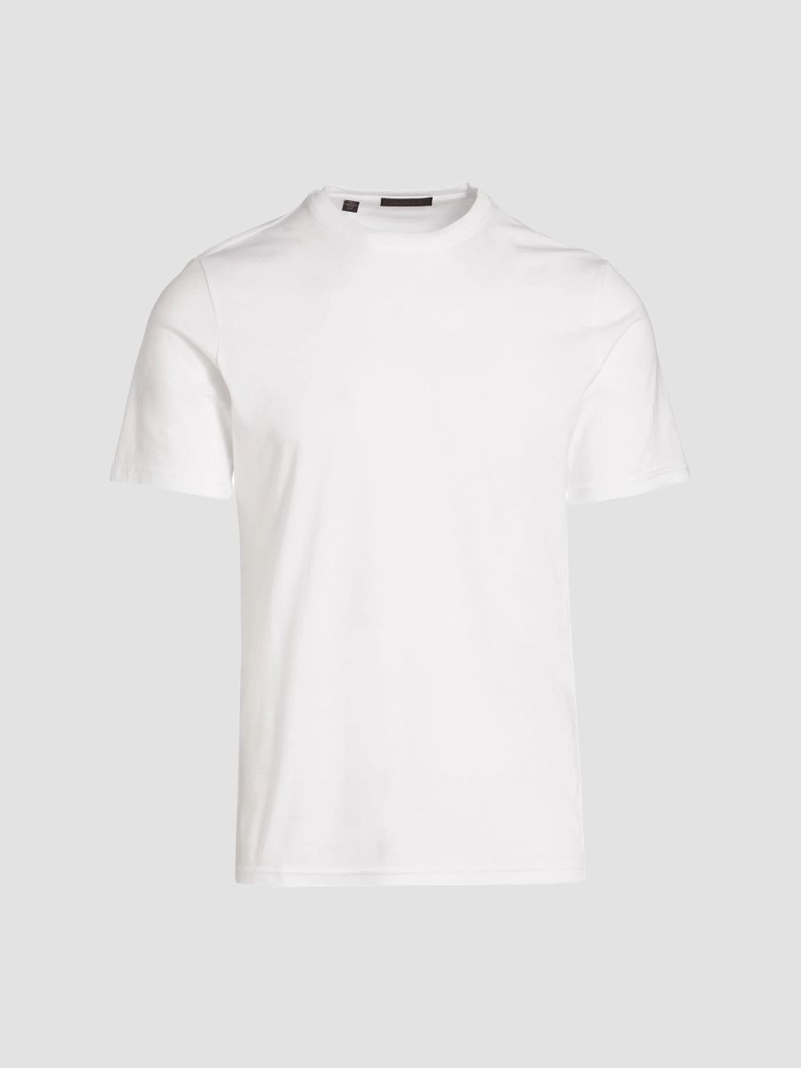 Saks Fifth Avenue Men's COLLECTION Cotton-Blend Crewneck T-Shirt - Snow White - Size XXL
