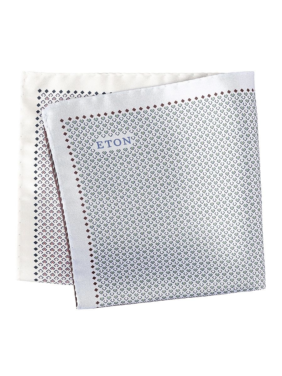 Men's Four-Sided Micro-Print Silk Pocket Square