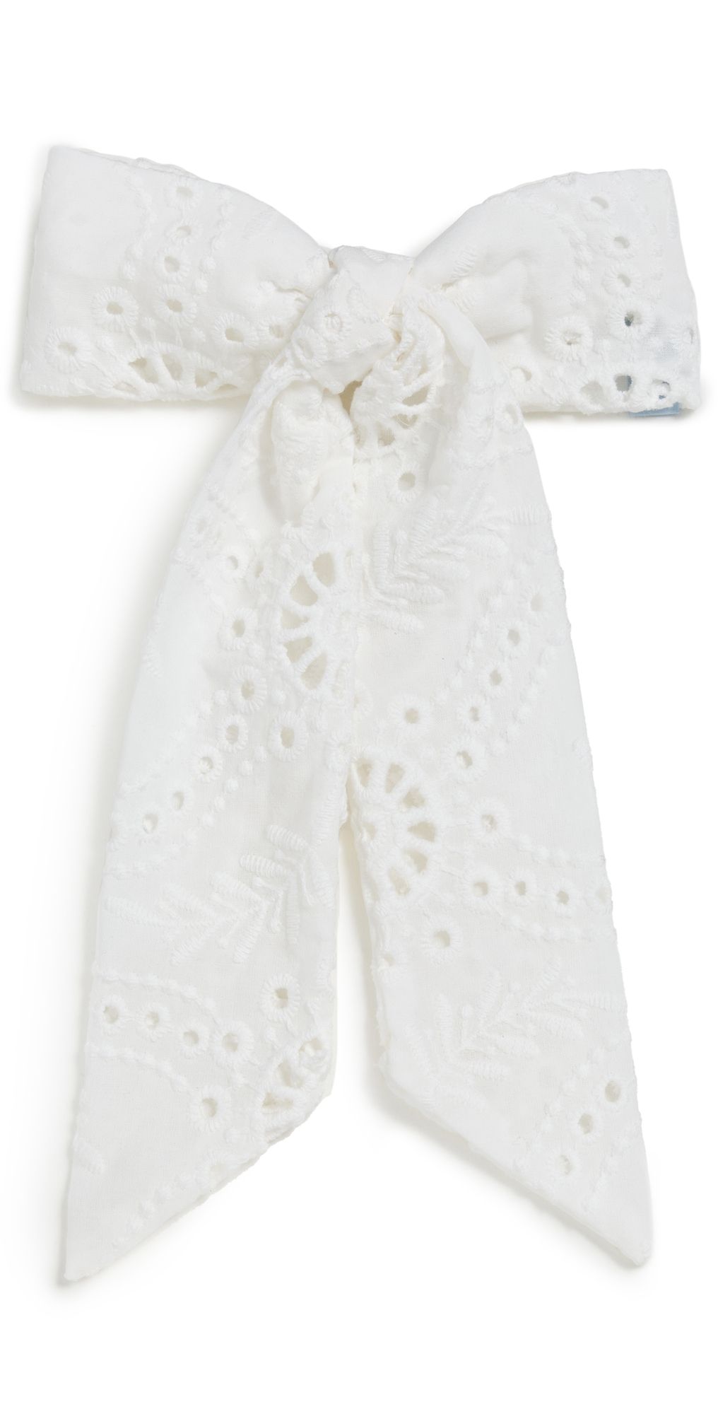 Hill House Home The Belle Bow Trellis Broderie/White One Size