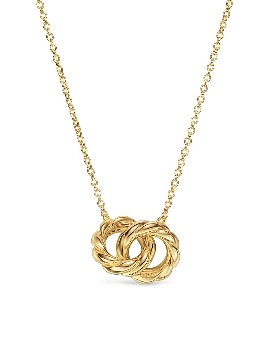 Women's Sculpted Cable Chain Necklace in 18K Yellow Gold, 9MM - Gold - Size 17
