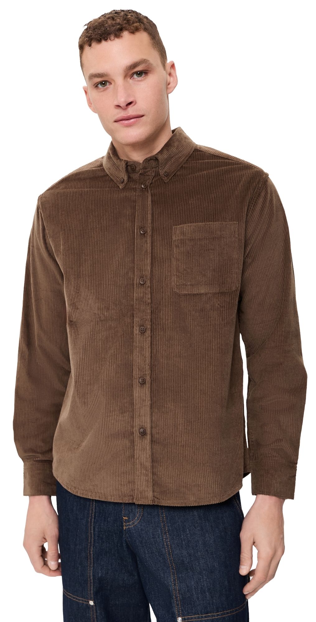Far Afield Cornell Corduroy Shirt Brown S