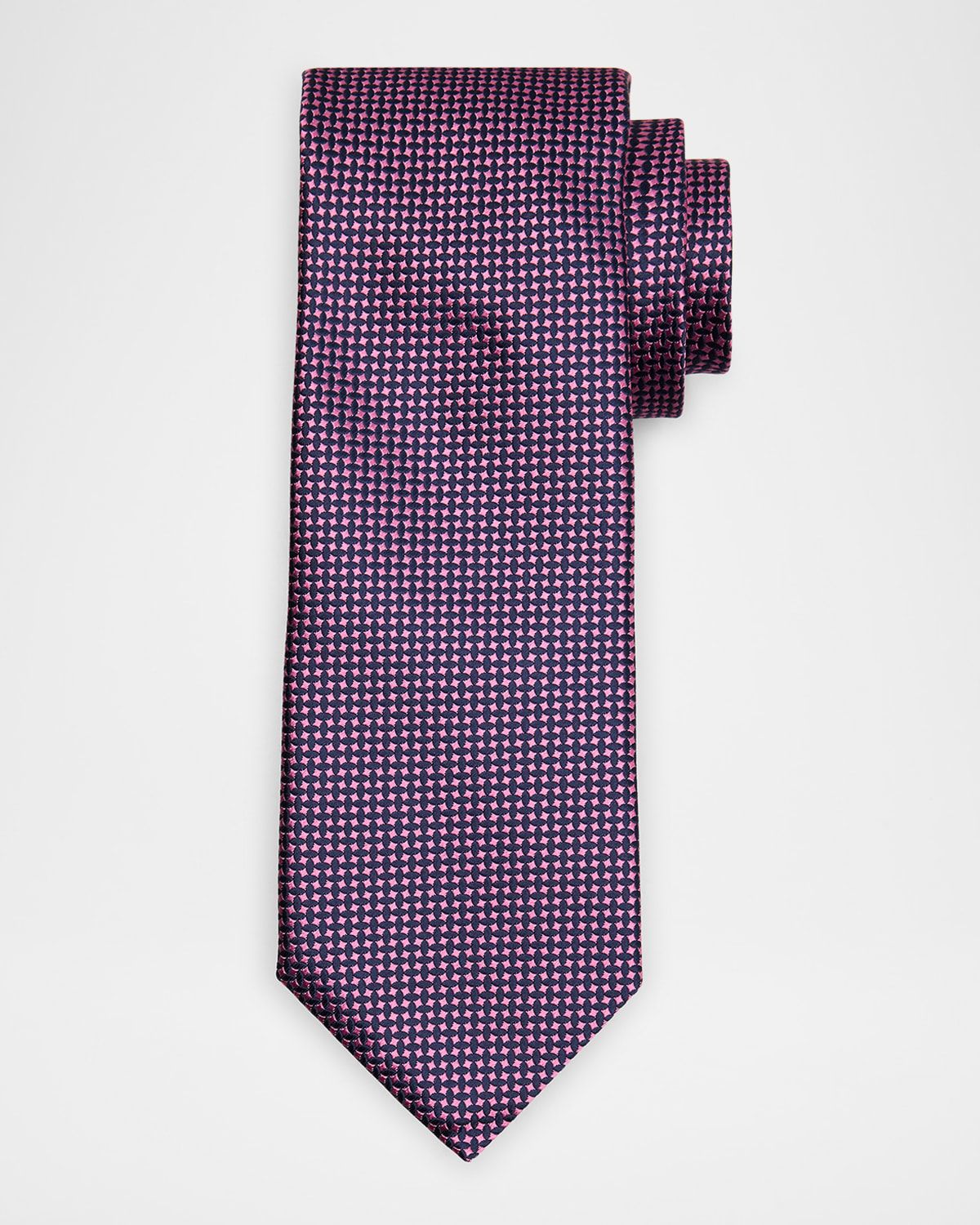 Men & apos;s Micro-Geometric Silk Tie