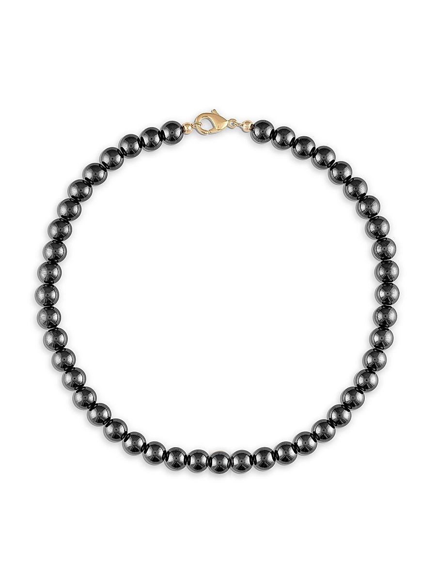 Women's Nor 14K-Gold-Filled & Black Hematite Beaded Bracelet - Black