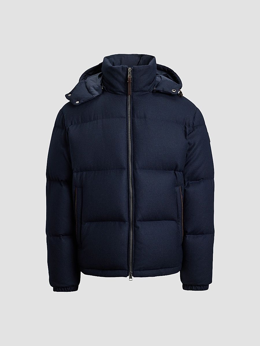 Men's The Decker Wool-Blend Down Jacket - Collection Navy - Size XXL