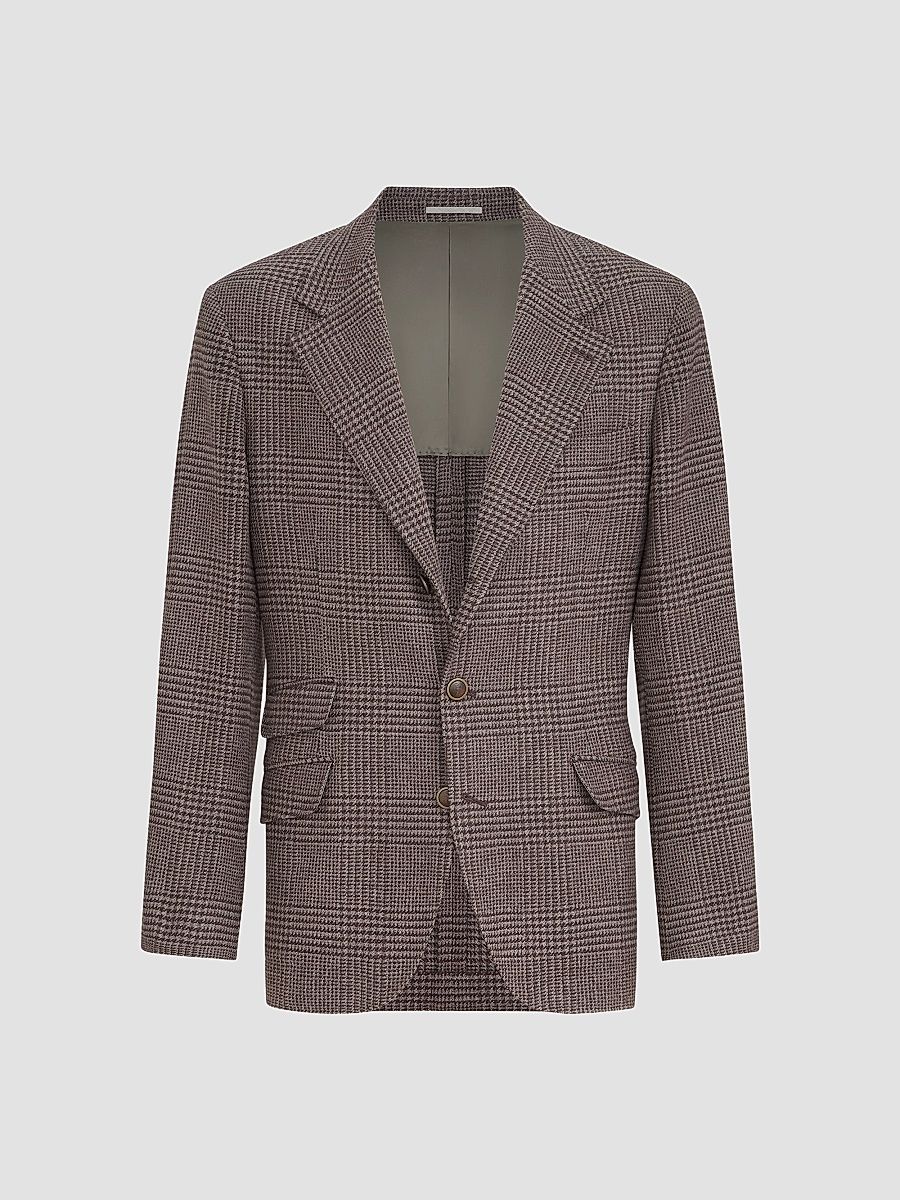 Men's Comfort Wool and Cashmere Flannel Deconstructed Cavallo Blazer - Blueberry - Size 36
