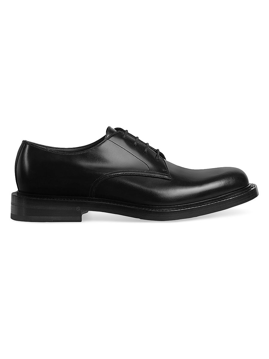 Men's Henry Leather Lace-Up Shoes - Black - Size 13