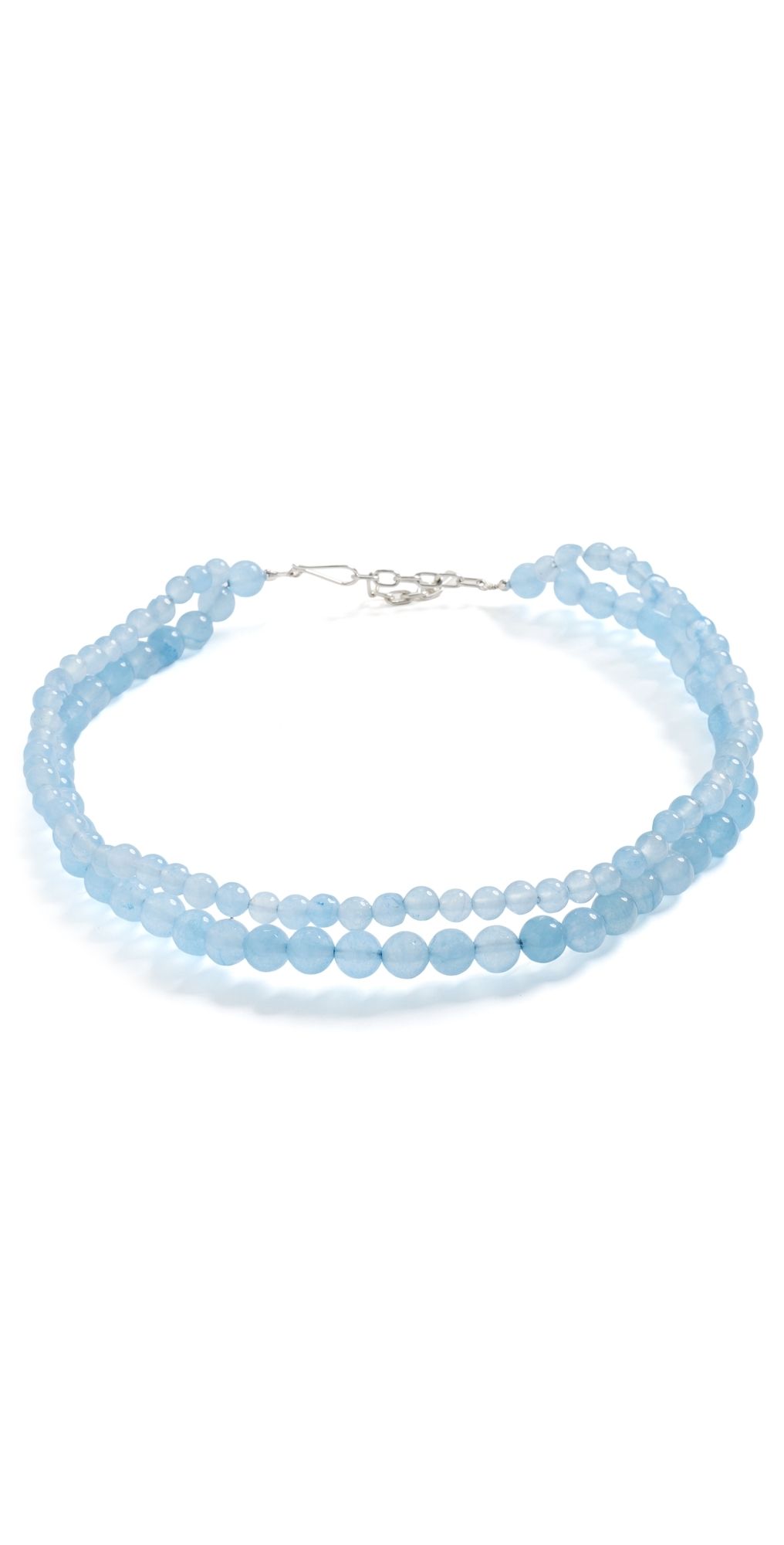 Completedworks Agate Beads Necklace Silver Plated Blue One Size