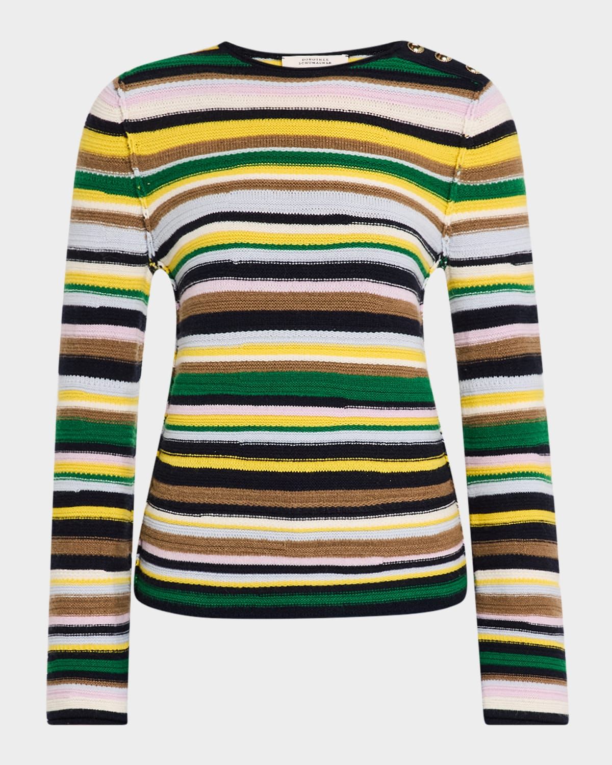 Colorful Luxury Striped Cashmere Pullover