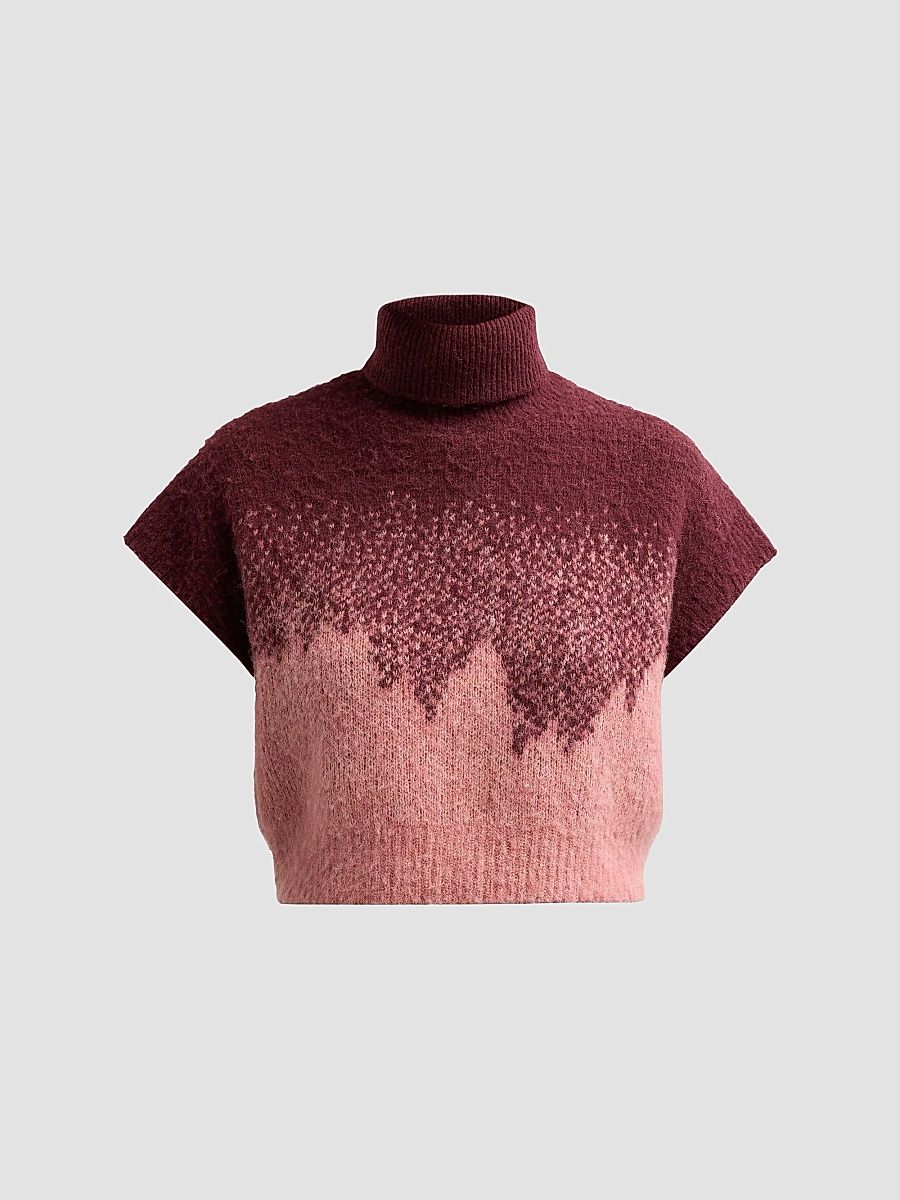 Women's Harper Ombré Sweater - Deep Carmine Monarch - Size XL