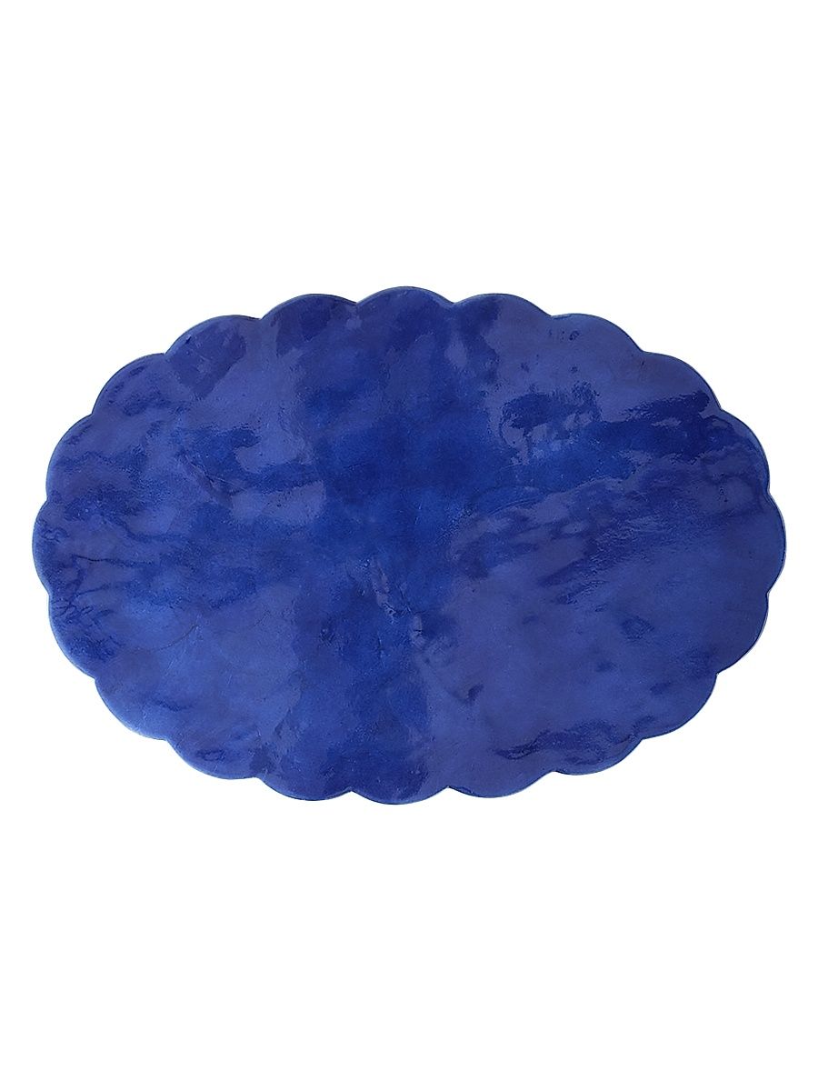 4-Piece Capiz Shell Oval Placemats - Blue
