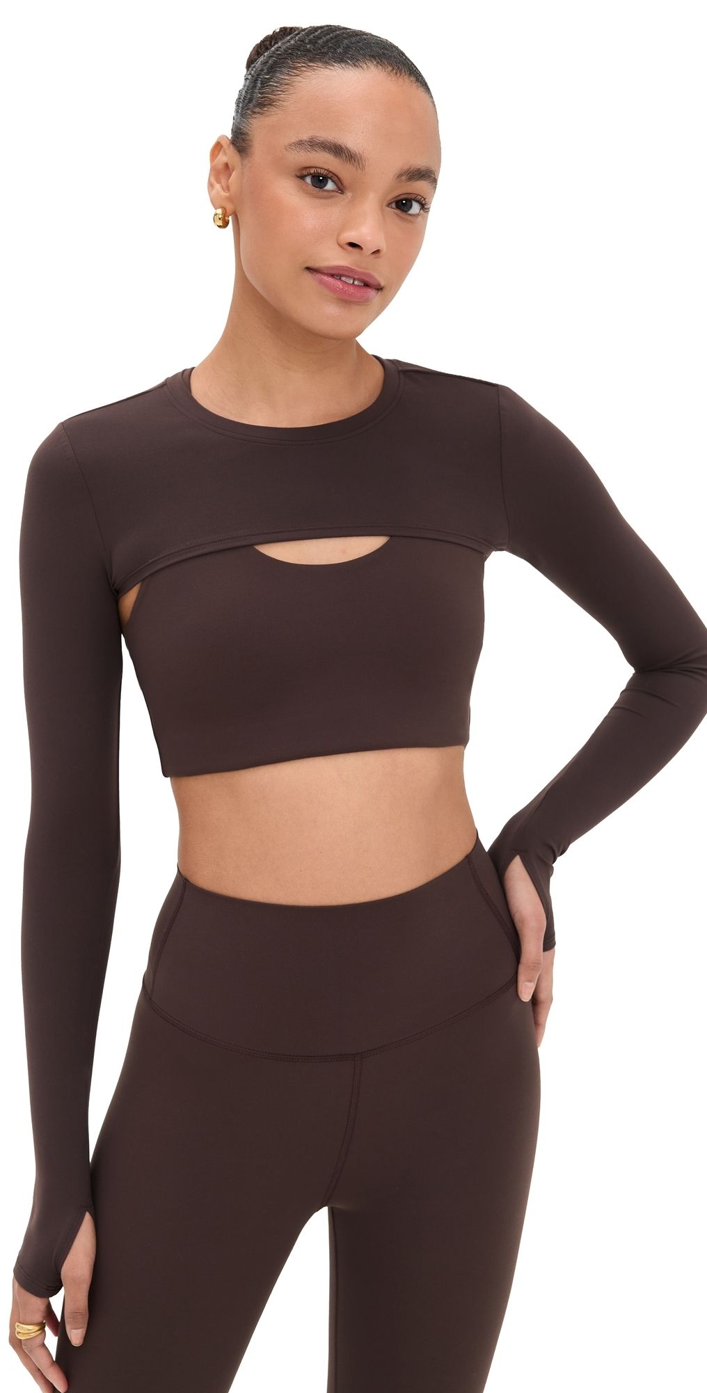 Splits59 Amelia Airweight Lite Shrug Dark Chocolate S