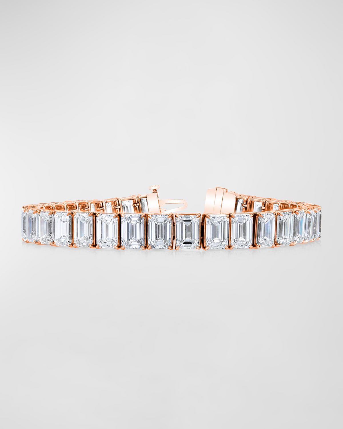 18K Gold North-South Prong-Set Diamond Tennis Bracelet, 34.00tcw, 7"L