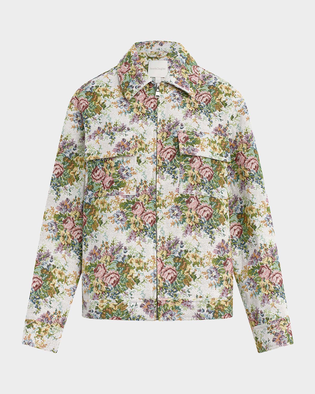 The Birdie Floral Jacquard Jacket