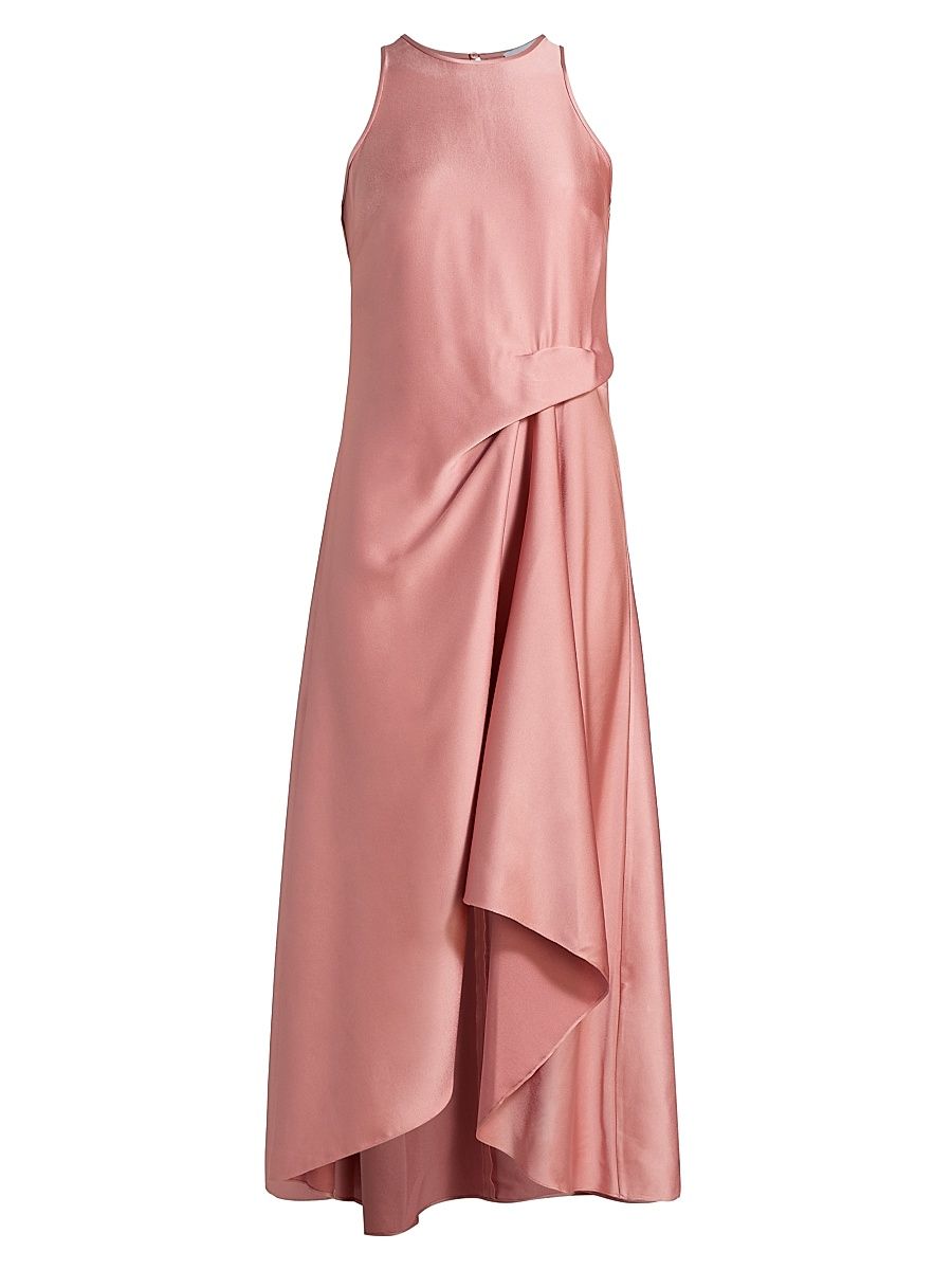 Women's Micah Draped Midi-Dress - Pink - Size 14