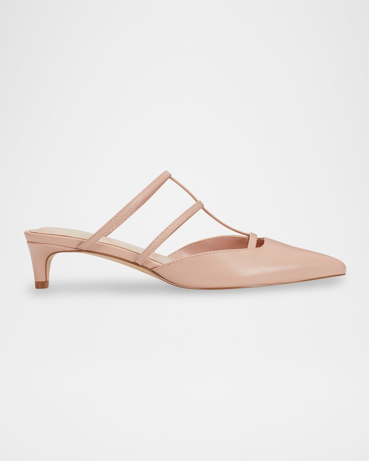 Kodie Leathe T-Strap Mule Pumps