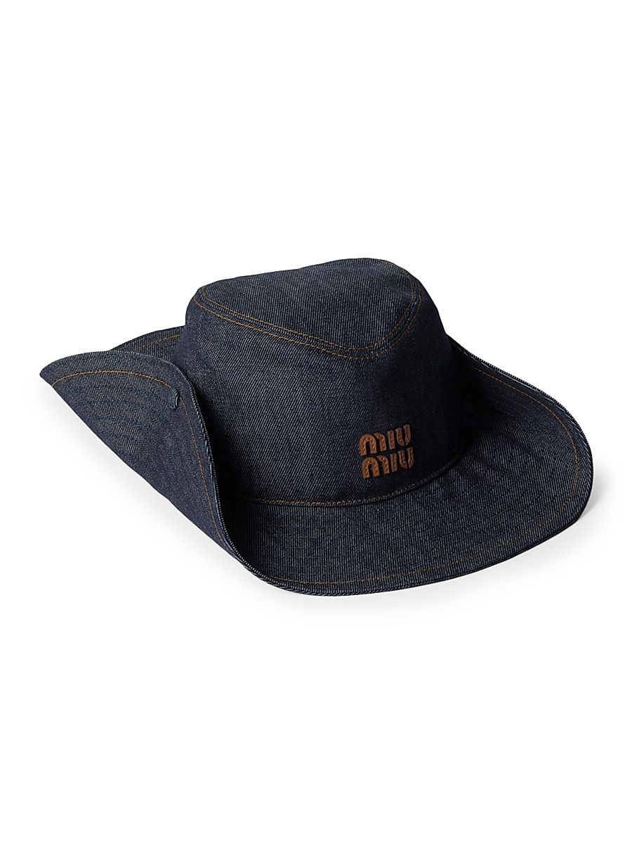Women's Denim Cowboy Hat - Blue - Size Small