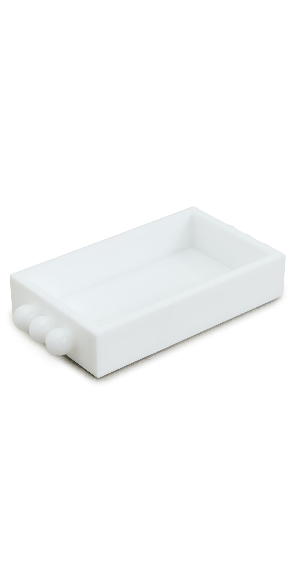 Tizo Design Acrylic Towel Napkin Holders with Bubble Handles Solid White One Size