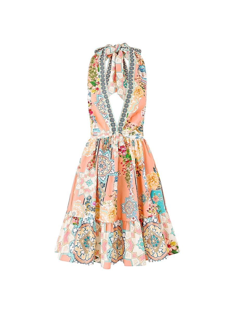 Women's Halterneck Ruffled Minidress - Meet Me In Mallorca - Size Small