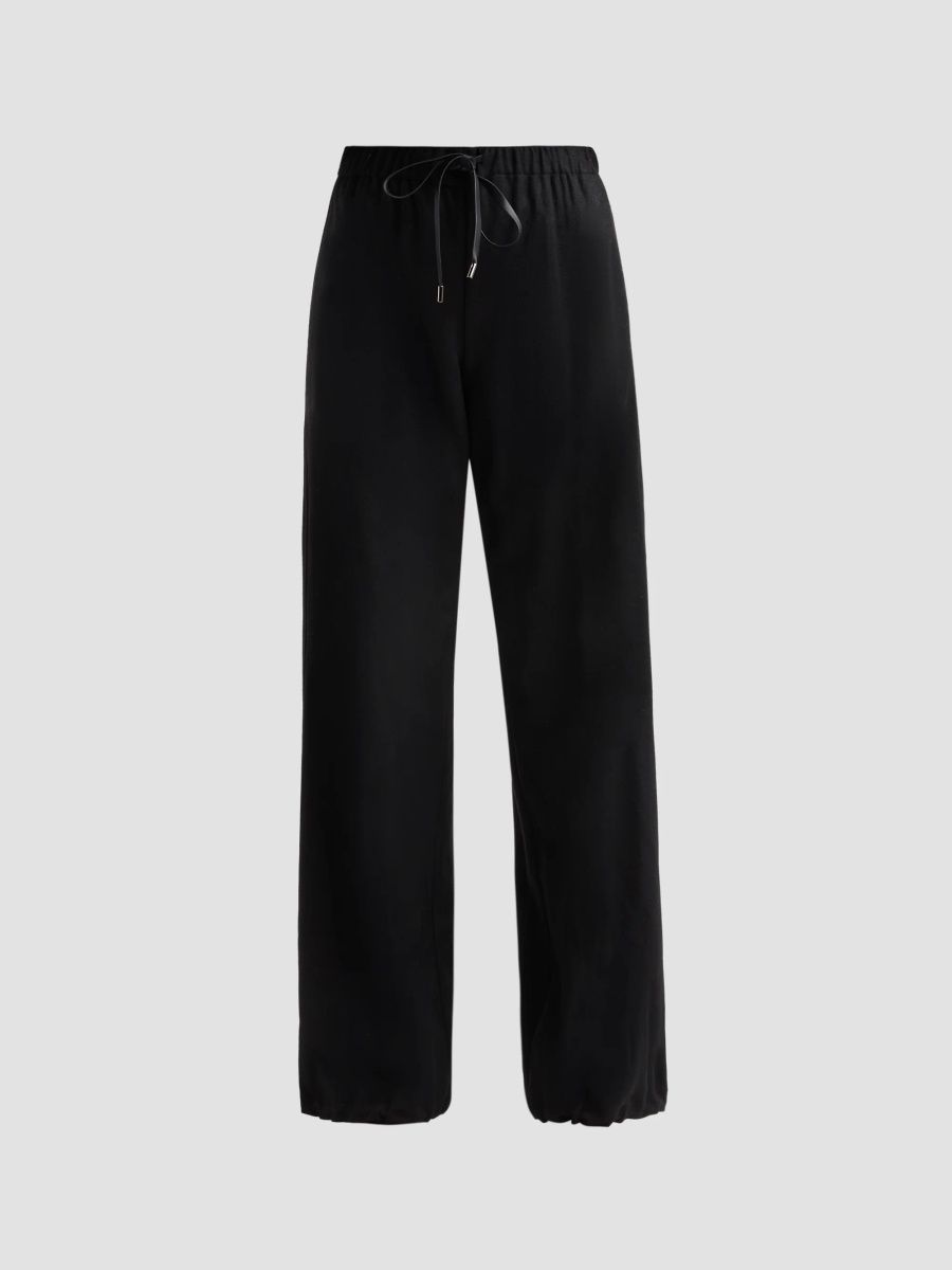 Vince Women's Wool-Blend Drawstring Pants - Black - Size XXS