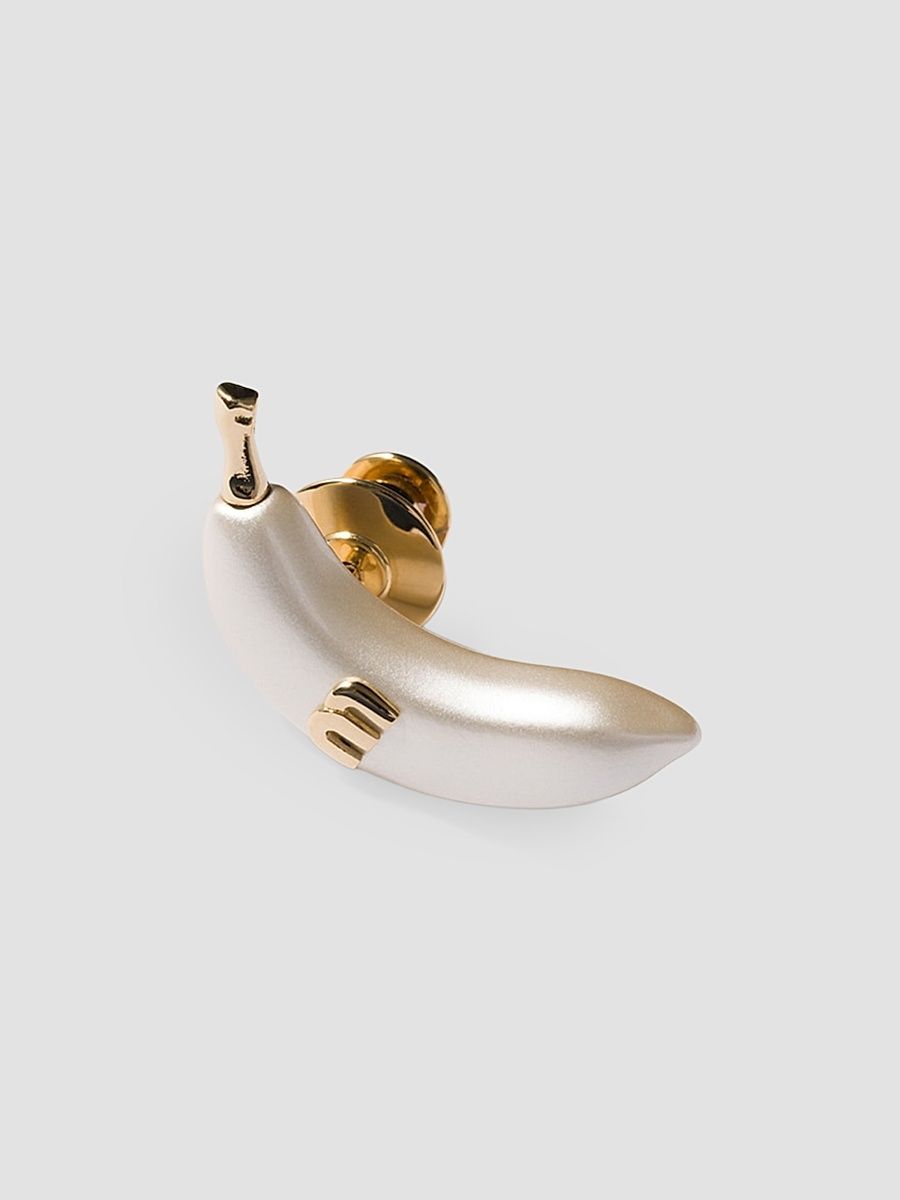 Women's Metal Brooch - Gold White