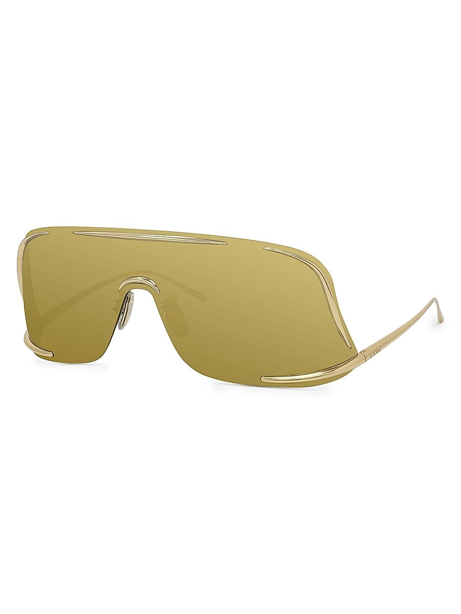 Women's 141MM Shield Sunglasses - Gold