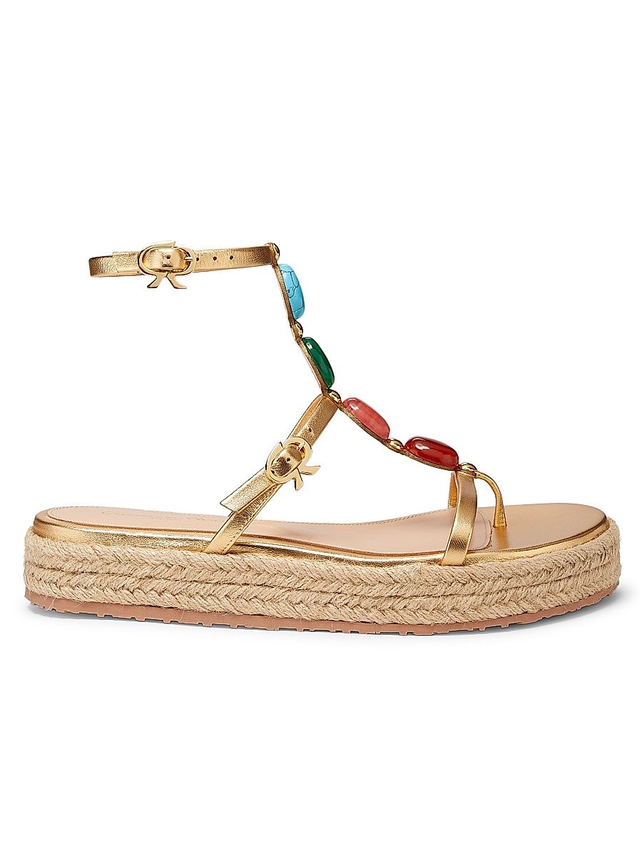 Women's Nappa Silk+Corda Sandals - Mekong - Size 12