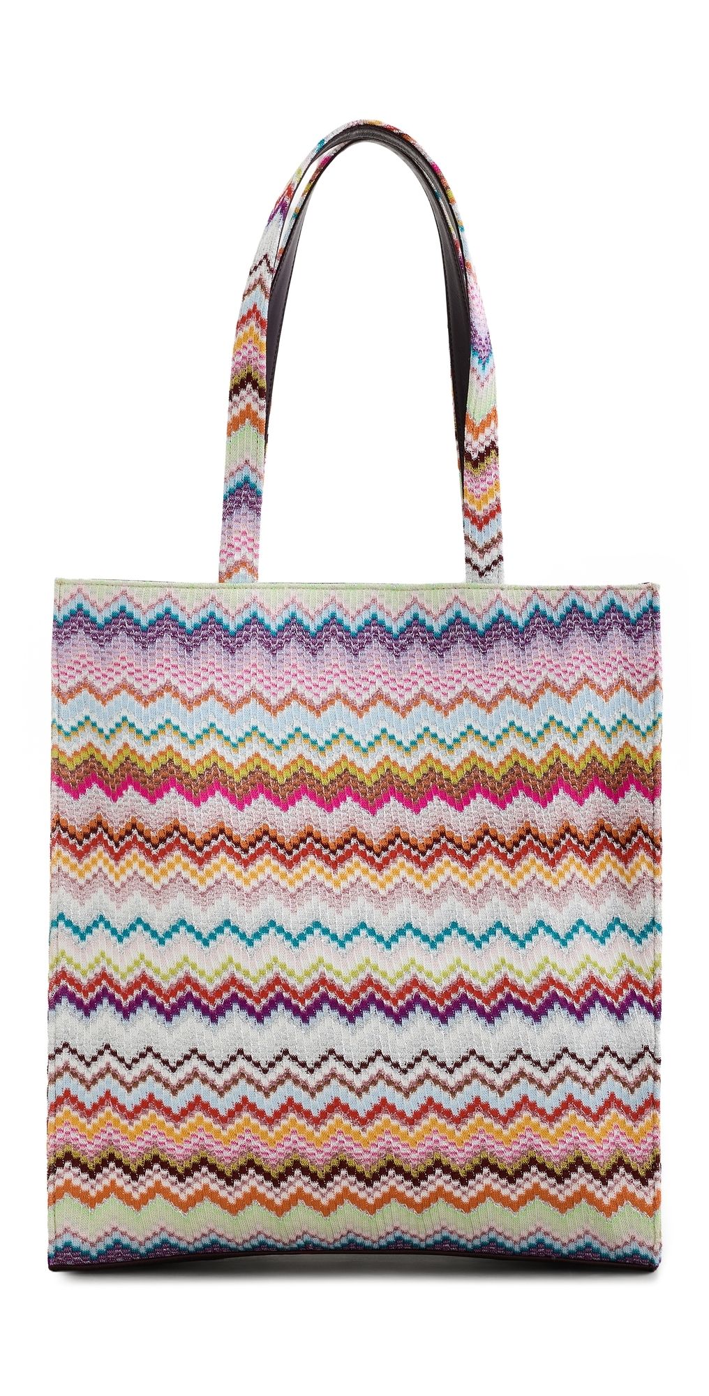 Missoni Raschel Shopping Bag Zig Zag Metallic Multicolor One Size