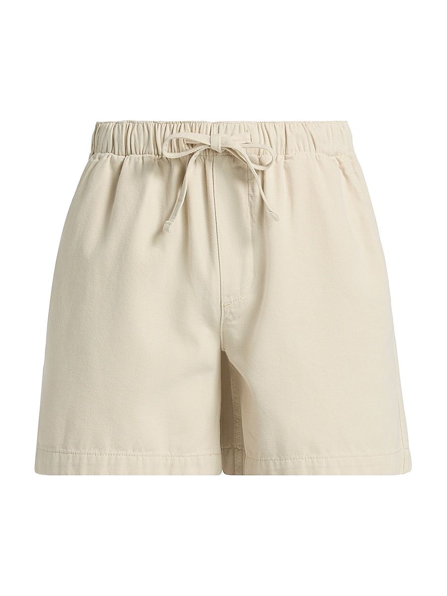 Men's Cotton Canvas Drawstring Shorts - Off White - Size XXL