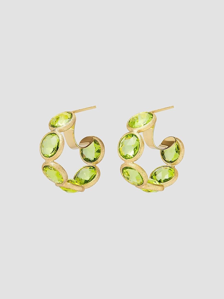 Marco Bicego Women's Jaipur Color 18K Yellow Gold & Peridot Hoop Earrings - Yellow Gold