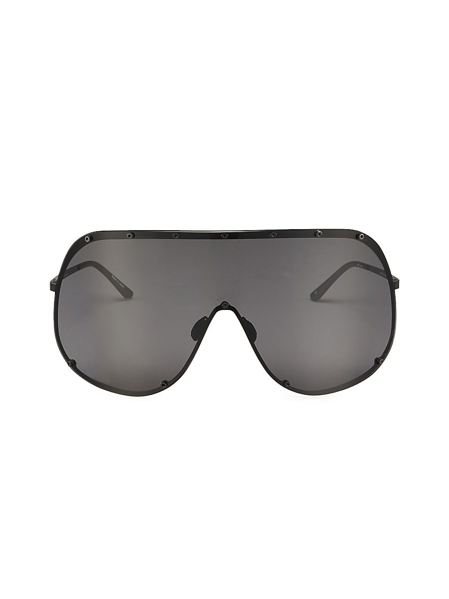 Men's 80MM Shield Sunglasses - Black